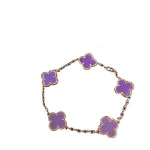 Van Cleef & Arpels Four-leaf Clover Purple Bracelet