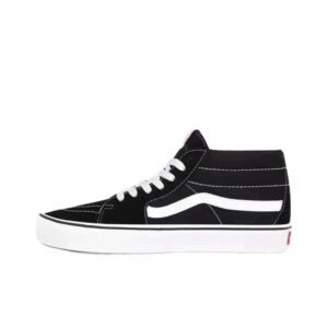 Vans classic black and white high-top shoes
