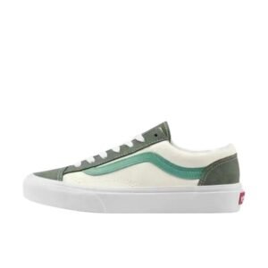 Vans Classic Retro White and Green Shoes