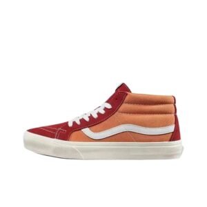 Vans high-top retro style orange-red shoes