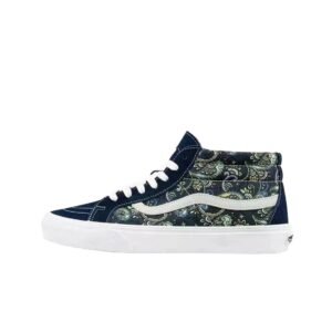 Vans retro - style printed high - top shoes