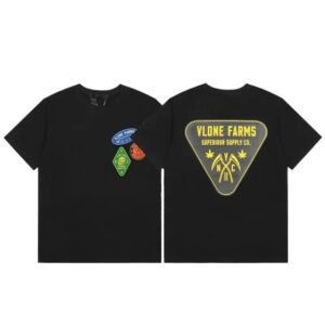 Vlone Farms Trendy and Cool Style Black T-shirt