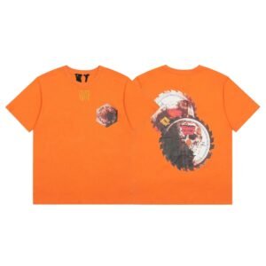 Vlone Orange Trendy and Cool Style T-shirt