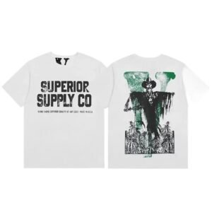 Vlone-printed trendy white T-shirt