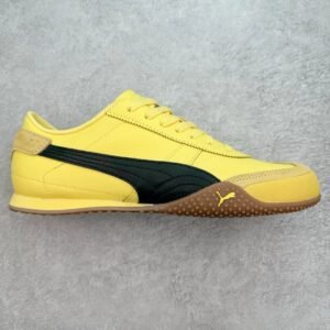PUMA retro-style yellow and black sports shoes