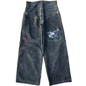 Y2K style black jeans