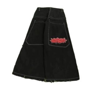 Y2K trendy brand black wide-leg pants