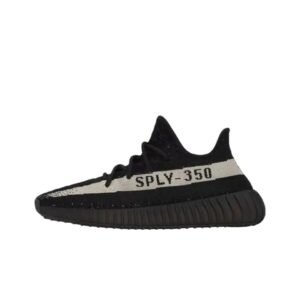 Yeezy 350 black and white trendy sneakers