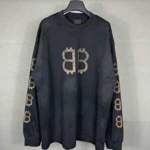 Balenciaga BB Print Black Sweatshirt