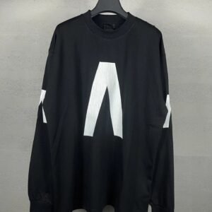 Balenciaga letter-style black sweatshirt
