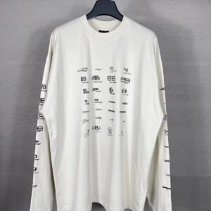Balenciaga logo style white sweatshirt