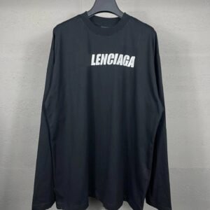 Balenciaga minimalist style black long-sleeved