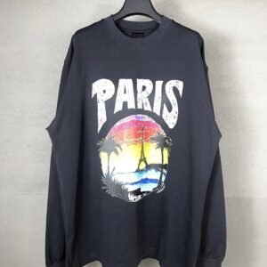 Balenciaga Parisian Style Black Sweatshirt