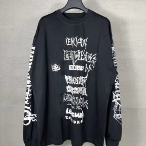 Dark Rock Style Long-sleeved Shirt of Balenciaga