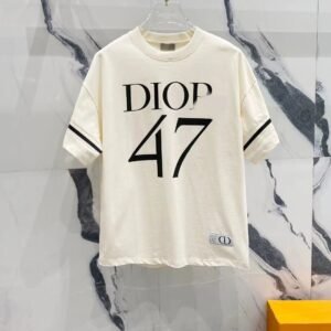 Dior 47 Series Simple Style White T-shirt