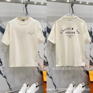 Dior Atelier Minimalist Style Off-white T-shirt