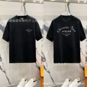 Dior Atelier series minimalist style black T-shirt