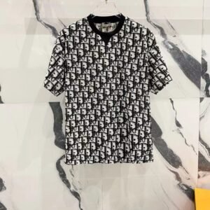 Dior classic black and white trendy brand T-shirt