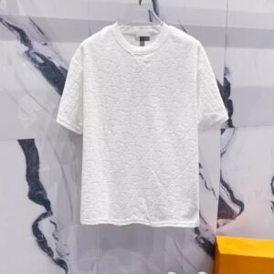 Dior Jacquard Style White T-shirt