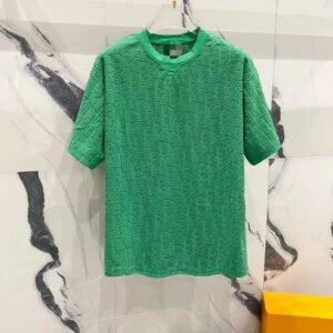 Dior Jacquard Trendy Brand Green T-shirt