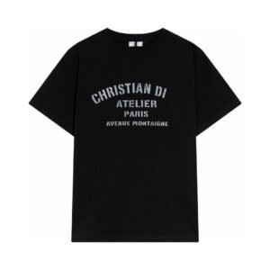 Dior letter print style black T-shirt