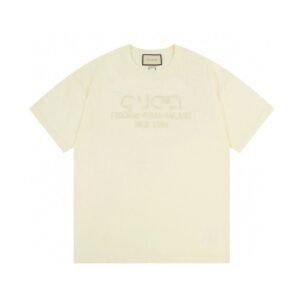 Gucci City Series Minimalist Style Beige T-shirt
