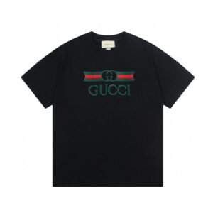 Gucci Double G Trendy Brand Black T-shirt