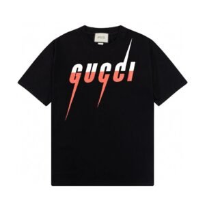 Gucci Lightning Trendy Cool Black T-shirt
