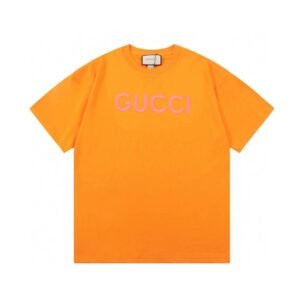 Gucci orange minimalist style T-shirt