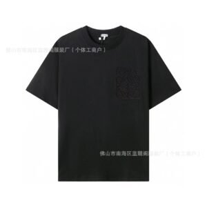 LOEWE minimalist style black T-shirt
