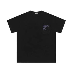LOEWE minimalist style black T-shirt