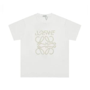 LOEWE minimalist style white T-shirt
