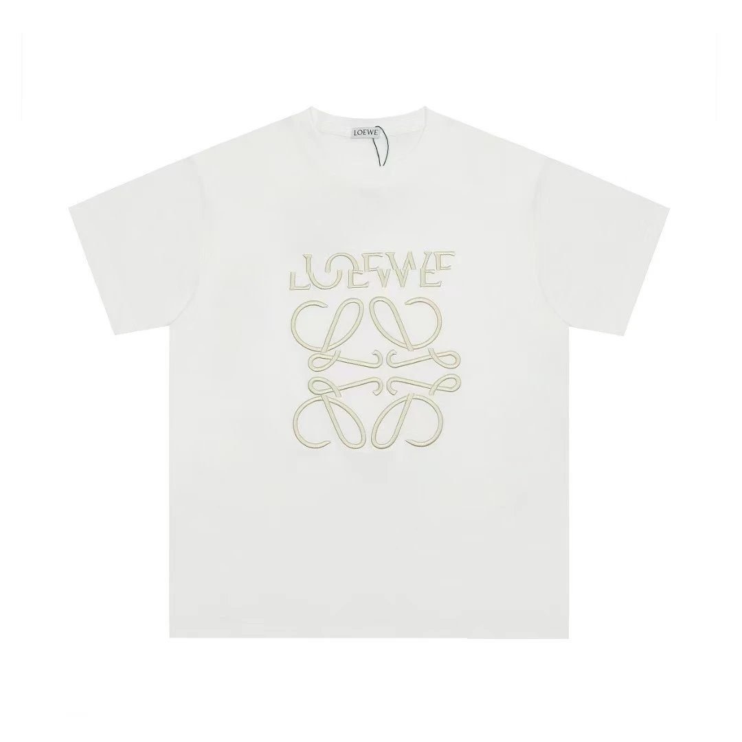 LOEWE minimalist style white T-shirt
