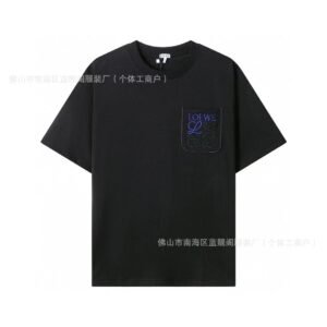 LOEWE Pocket Trendy Cool Black T-shirt