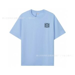 LOEWE simple style light blue T-shirt