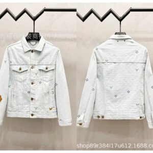 Louis Vuitton denim-style white jacket