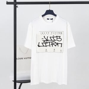 Louis Vuitton Graffiti Style White T - Shirt
