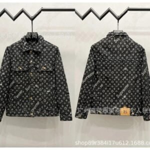 Louis Vuitton Supreme co-branded black denim jacket