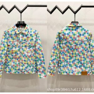 LV Checkered Denim Jacket