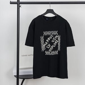 LV Classic Style Fashion Black T-shirt