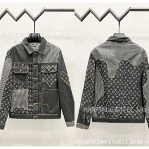LV denim patchwork style jacket