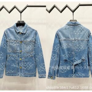 LV denim printed style coat
