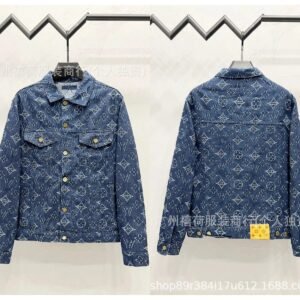LV denim-style blue jacket