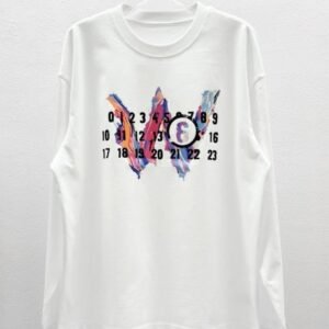 Maison Margiela Digital Graffiti-style White T-shirt