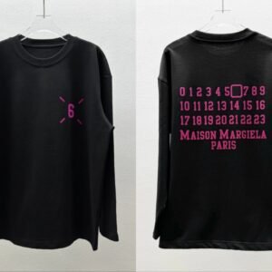 Maison Margiela digital print style black T-shirt