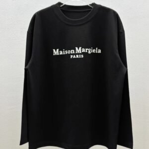 Maison Margiela simple-style black long-sleeved shirt
