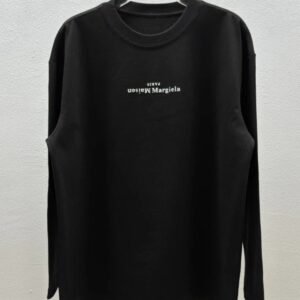 Maison Margiela simple style black long-sleeved top