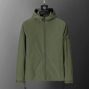 Prada military - style army green jacket