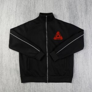 Corteiz triangular logo sporty black coat
