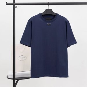 Prada minimalist style navy blue T-shirt
